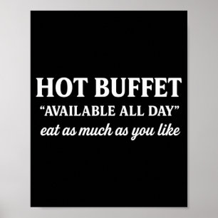 Poster Buffet Chaud Disponible Toute La Journée Hommes Fe