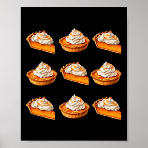 Poster Buffet citrouille tarte Thanksgiving Costume moche