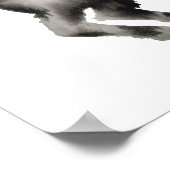 Poster Buffle éponge géométrique. Mod Art. Noir Blanc (Coin)