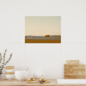 Poster Buffle Lone Rustique Photo Des Badlands (Cuisine)