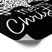 Poster Buffle noir et blanc Joyeux Noël Joyeux Noël (Coin)