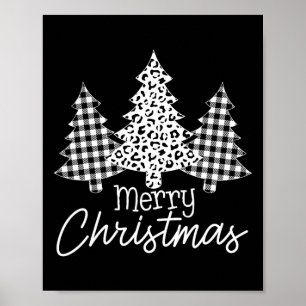 Poster Buffle noir et blanc Joyeux Noël Joyeux Noël