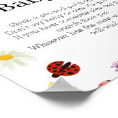 Poster Bug Don't Say Baby Baby shower Jeu signe (Coin)