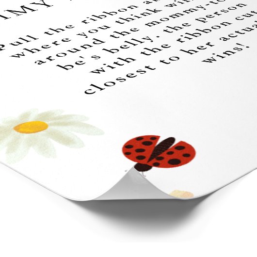 Poster Bug How Big is maman's ventre Baby shower Jeu (Coin)