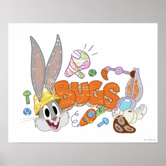 Poster BUGS BUNNY BUILDERS™| BUGS BUNNY™ Sketch Art (Devant)