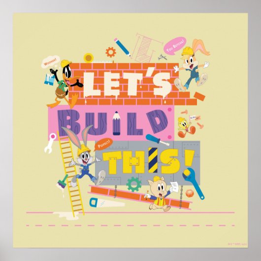 Poster BUGS BUNNY BUILDERS™| Chantier "Construisons ensem (Devant)