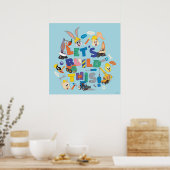 Poster BUGS BUNNY BUILDERS™| Collage "Construisons cela" (Cuisine)