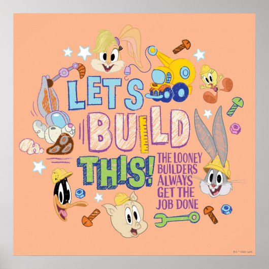 Poster BUGS BUNNY BUILDERS™| Croquis "Construisons cela" (Devant)