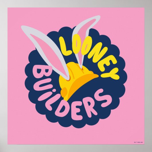 Poster BUGS BUNNY BUILDERS™| Logo à calotte crantée (Devant)