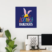 Poster BUGS BUNNY BUILDERS™| Logo Casque Empilé (Bureau à domicile)