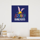 Poster BUGS BUNNY BUILDERS™| Logo Casque Empilé (Cuisine)
