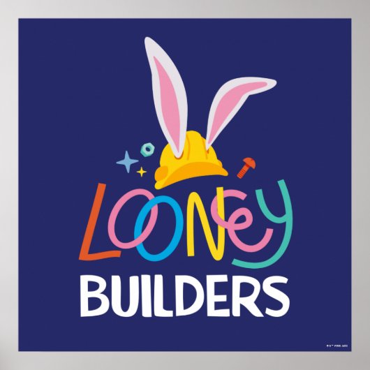 Poster BUGS BUNNY BUILDERS™| Logo Casque Empilé (Devant)