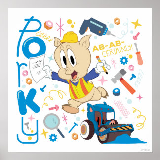 Poster BUGS BUNNY BUILDERS™| Outils de travail de Porky P