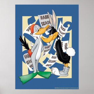 Poster BUGS BUNNY™ & DAFFY DUCK™ Prêt Pour La Saison De C