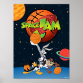 Poster BUGS BUNNY™, DAFFY DUCK™, & TAZ™ SPACE JAM™ logo (Devant)