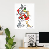 Poster BUGS BUNNY™ et Lola Mistletoe Kiss (Bureau à domicile)
