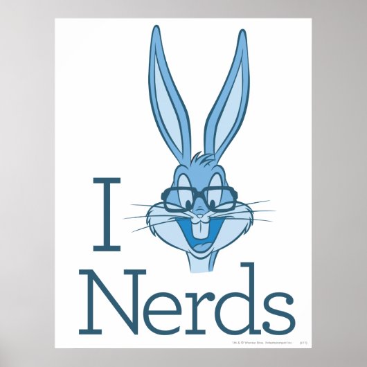Poster BUGS BUNNY™ - I Love Nerds (Devant)