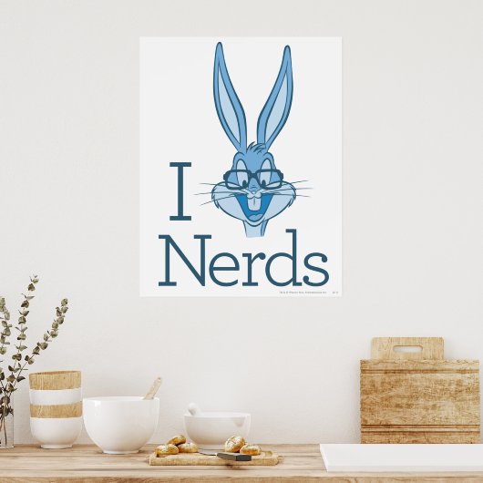 Poster BUGS BUNNY™ - I Love Nerds (Cuisine)