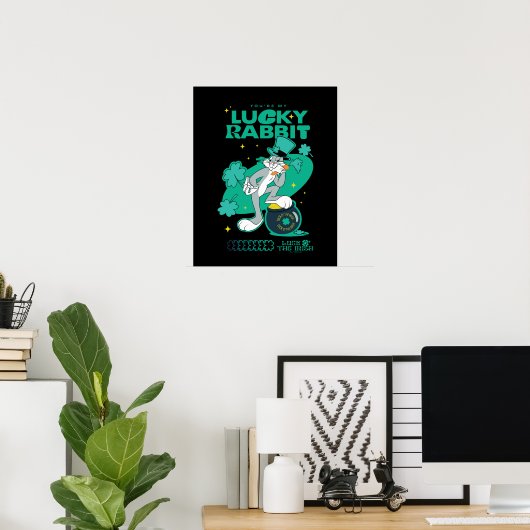 Poster BUGS BUNNY™ Lucky Rabbit (Bureau à domicile)