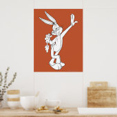 Poster BUGS BUNNY™ Mangeant une Carotte (Cuisine)