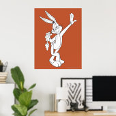 Poster BUGS BUNNY™ Mangeant une Carotte (Bureau à domicile)