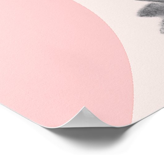 Poster BUGS BUNNY™ Thinker rose pâle (Coin)