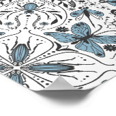 Poster Bugs, noir et bleu (Coin)