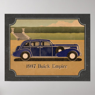 Poster Buick vintage 1937
