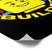 Poster Building Bricks Birthday Builder Blocks Figure  (Coin)