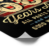 Poster Built 65 Years Ago Funny 65th Birthday Usa Flag (Coin)