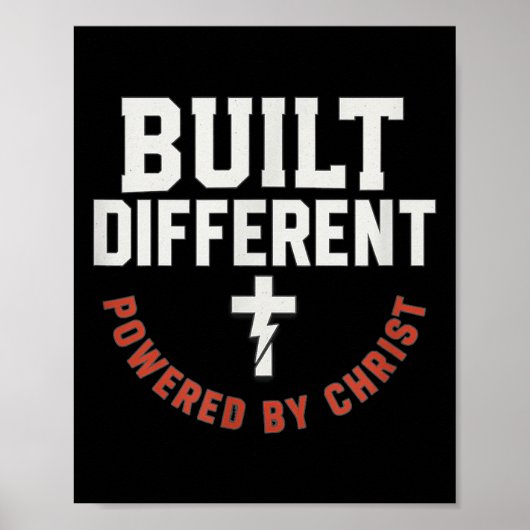 Poster Built Different Powered By Christ Christian Philip (Devant)
