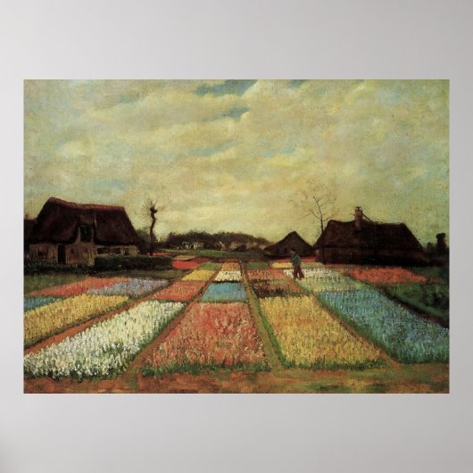 Poster Bulb Fields par Vincent van Gogh. (Devant)