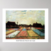 Poster Bulb Fields par Vincent van Gogh. (Devant)