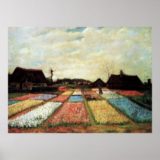 Poster Bulb Fields par Vincent van Gogh. (Devant)