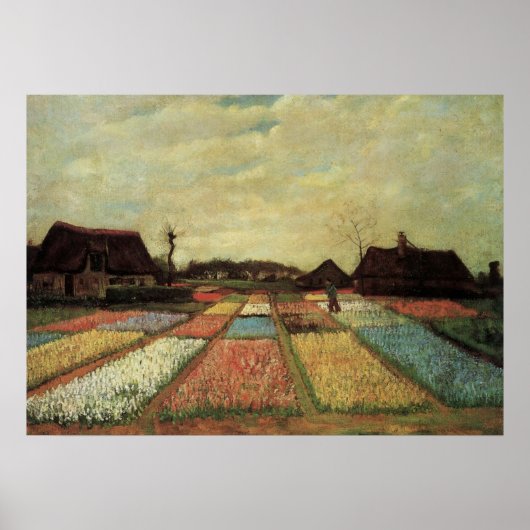 Poster Bulb Fields par Vincent van Gogh (Devant)