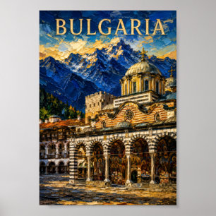Poster Bulgarie : Souvenir artistique du monastère pittor