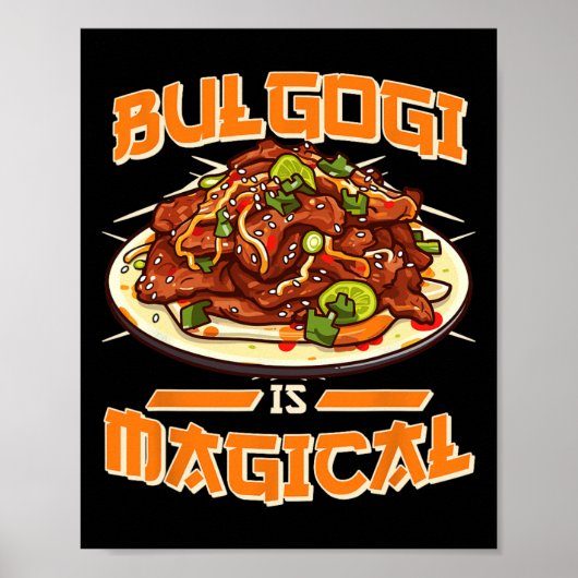 Poster Bulgogi est magique drôle déclaration coréenne Foo (Devant)