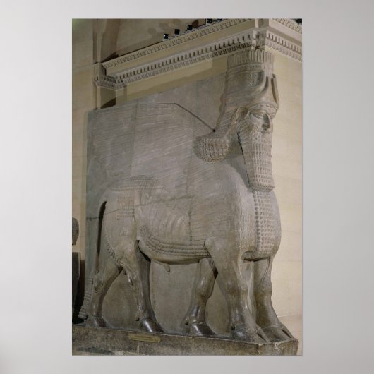 Poster Bull ailé sur la façade du roi Sargon II (Devant)