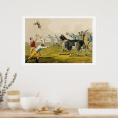 Poster "Bull Baiting", pub. de Thomas McLean, 1820, (prin (Cuisine)