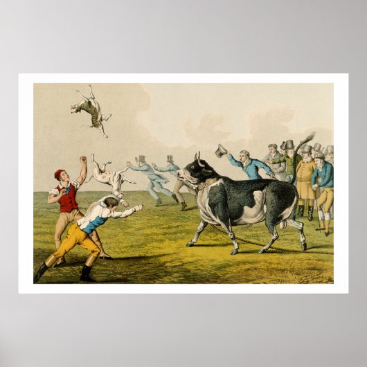 Poster "Bull Baiting", pub. de Thomas McLean, 1820, (prin (Devant)