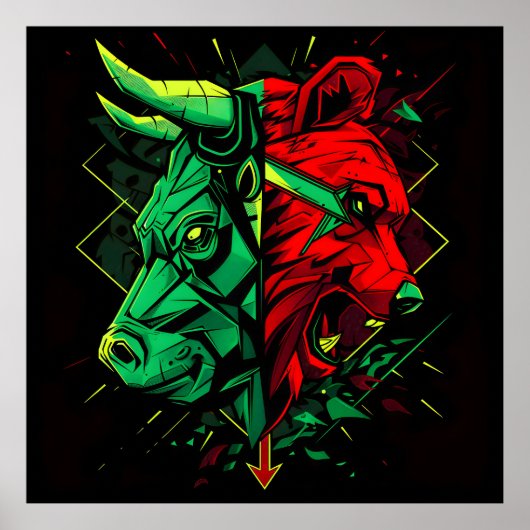 Poster Bull Bear Duel Forces (Devant)