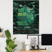 Poster Bull design | Reminder | Motivation (Bureau à domicile)