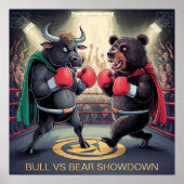 Poster Bull et ours Customisés (Devant)
