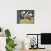 Poster Bull Riding Action (Bureau à domicile)
