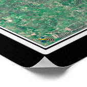 Poster Bull Shoals Lac Arkansas - Missouri Carte Satellit (Coin)