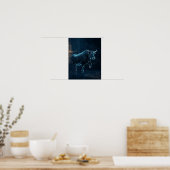 Poster Bull Silhouette Stock Marché Cadeau Bureau Wall Dé (Cuisine)