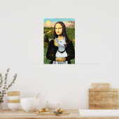 Poster Bull Terrier 1 - Mona Lisa (Cuisine)