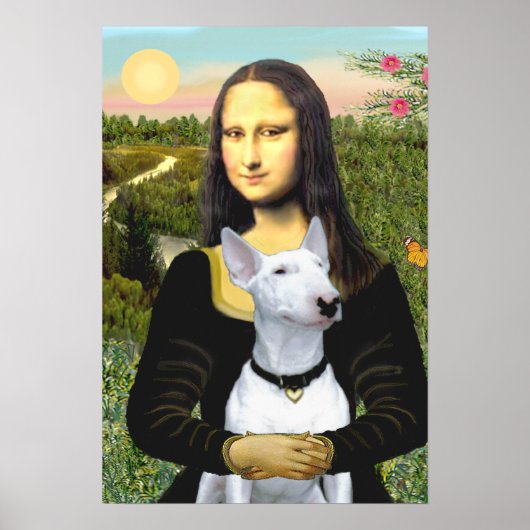 Poster Bull Terrier 1 - Mona Lisa (Devant)