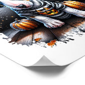 Poster Bull Terrier Chien Halloween (Coin)