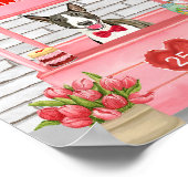Poster Bull Terrier Chien Valentine's Day Kissing Booth (Coin)